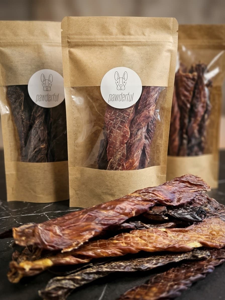 Džiovinti kiaulių žarnokai šunims, 100g